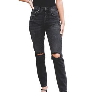 Boyish Billy High Rise Straight Leg Touch Of Evil Black Size 26